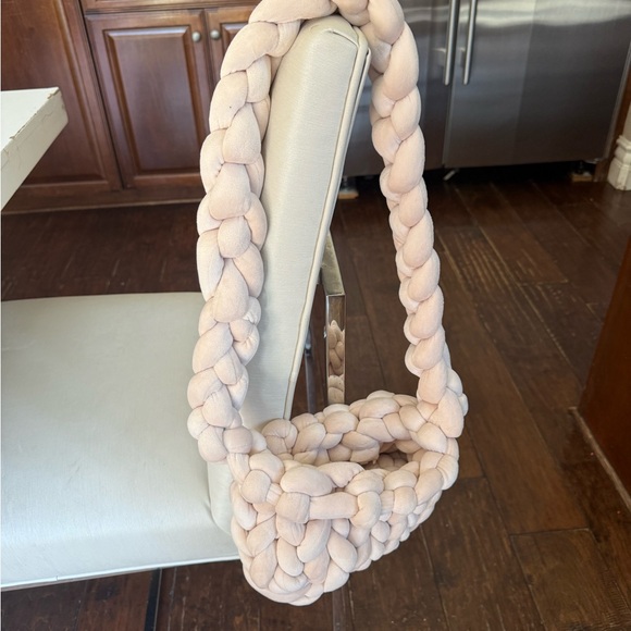 Chunky Knit Beige Shoulder Bag - Picture 1 of 6